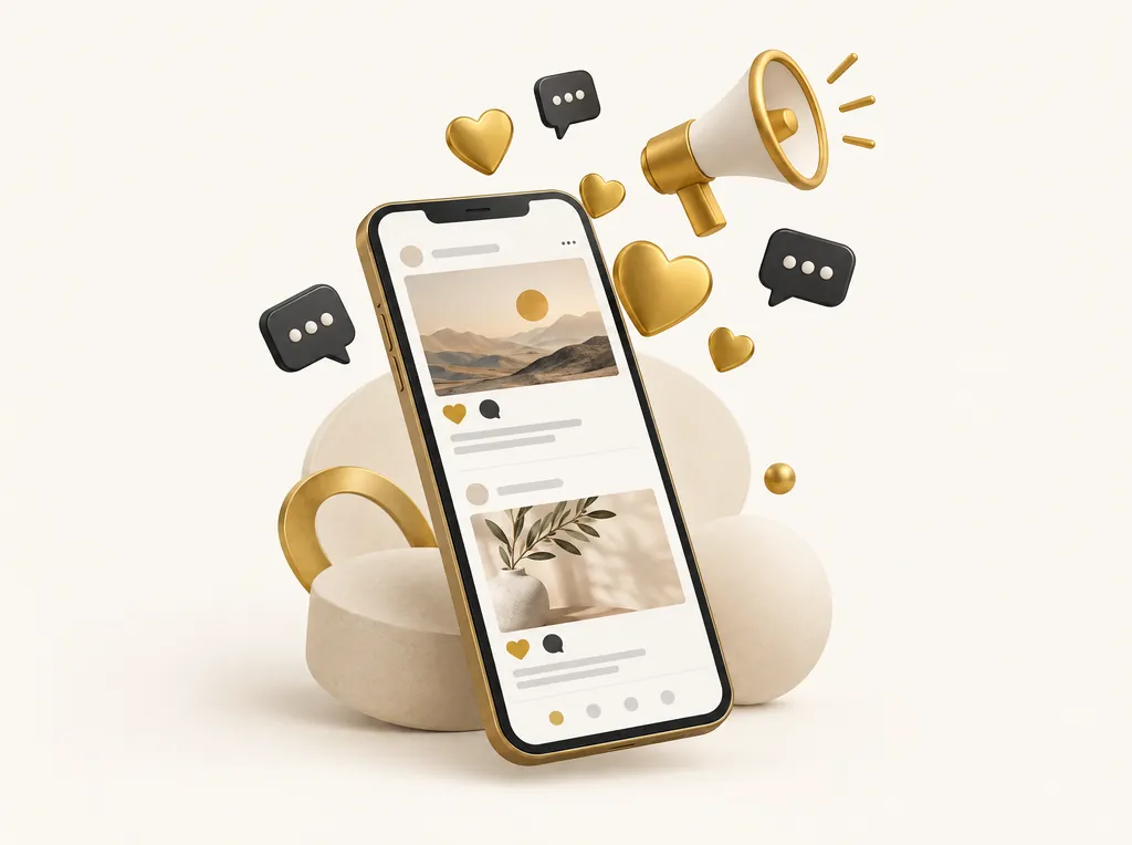 Social media marketing illustration